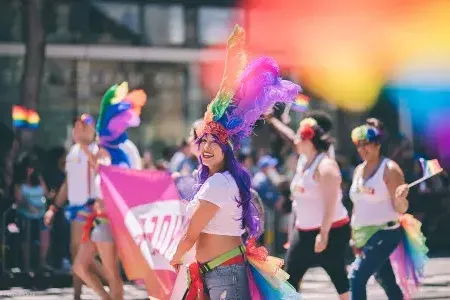 Woman at Pride in San Francisco